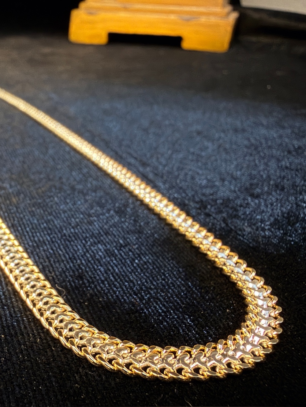 2 Tone Mesh 14k Gold filled 20in 6MM Curb Link Necklace hypoallergenic